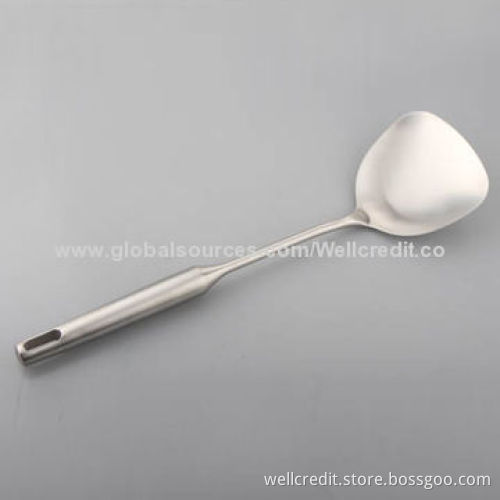 S/S 304 soup ladle with delicate sanding polishing